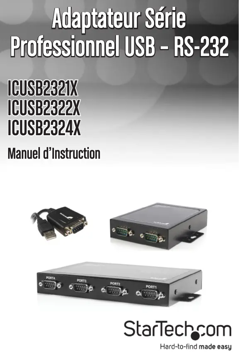 First page image of the manual for ICUSB2324X