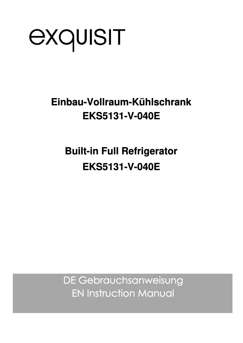 First page image of the manual for EKS5131-V-040E