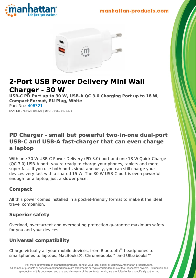 First page image of the manual for 406321