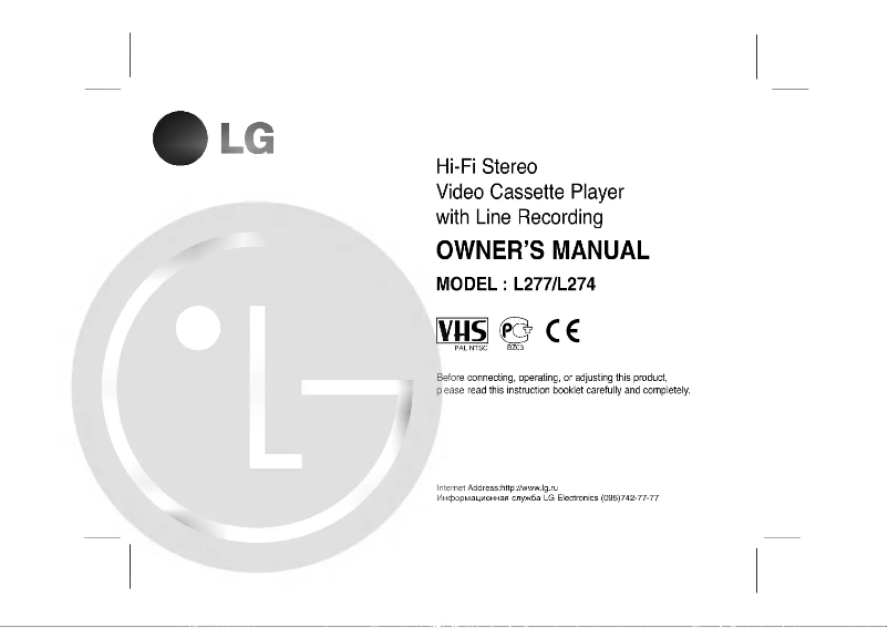 Page 1 of the manual User Manual LG L274