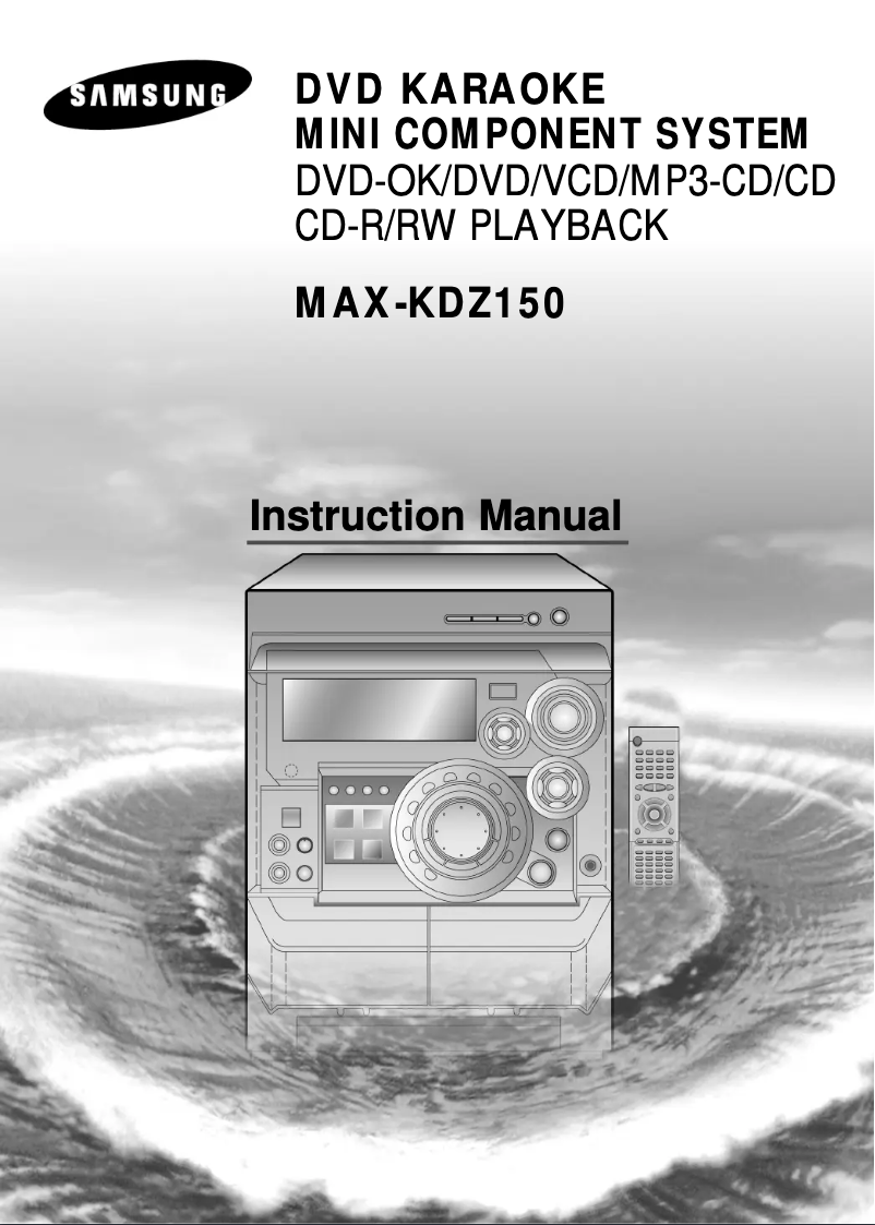 Page 1 of the manual User Manual Samsung MAX-KDZ155