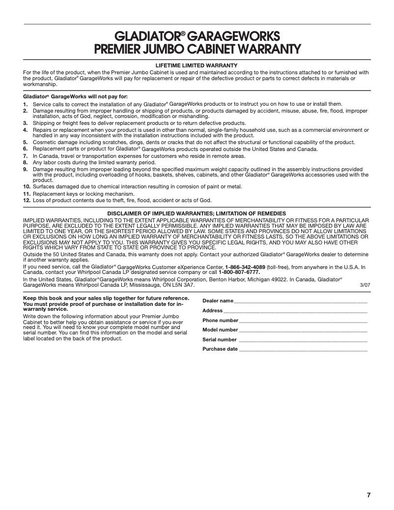 First page image of the manual for Ready-to-Assemble All-Season GearCloset