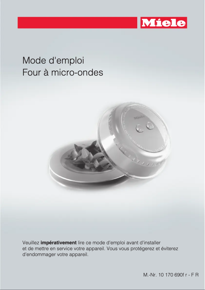 Page 1 of the manual User Manual Miele M6260TC