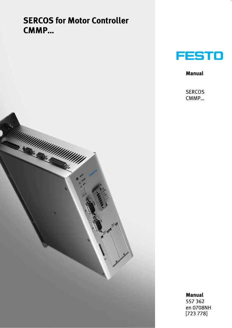 Page 1 of the manual User Manual Festo P.BE-CMMP-SC-SW
