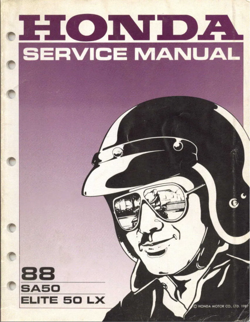 First page image of the manual for Elite SA50