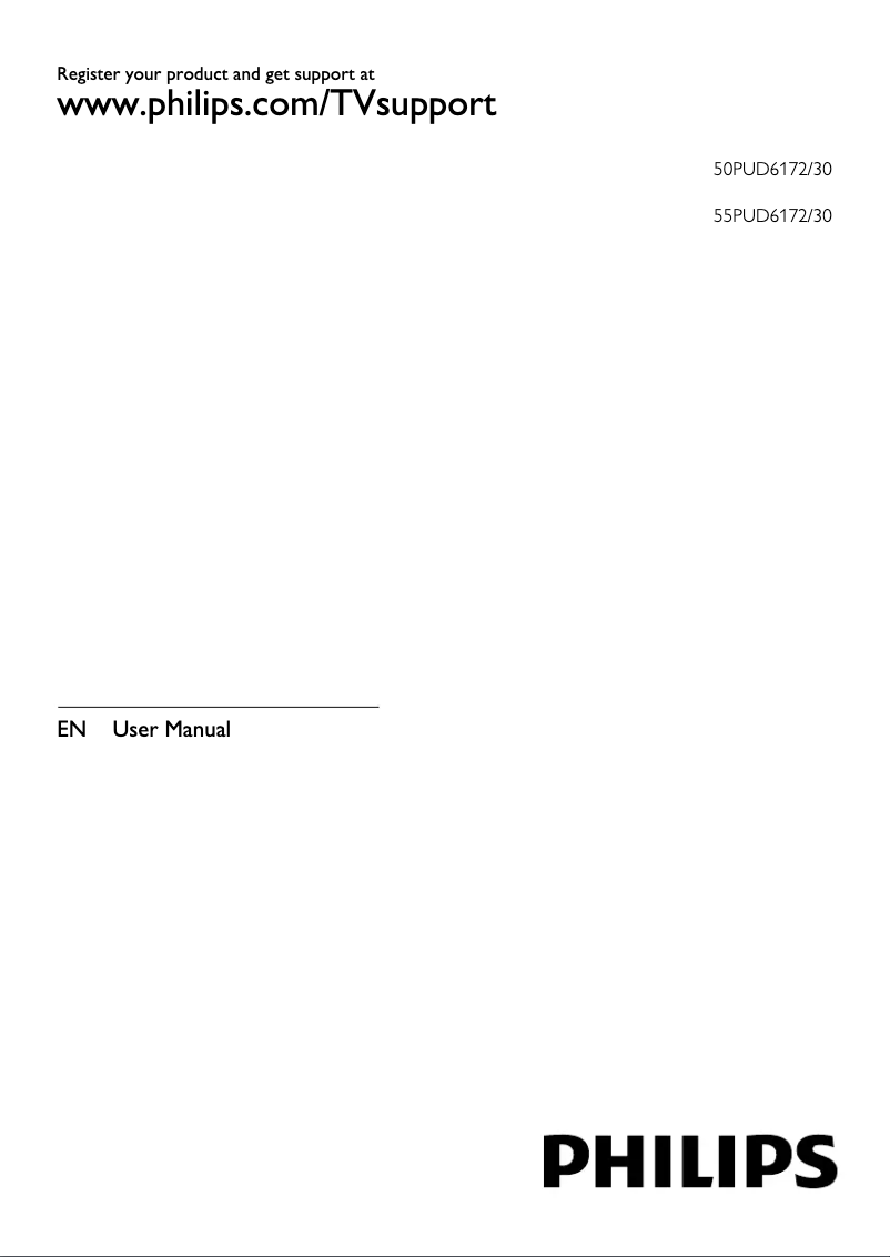 Page 1 of the manual User Manual Philips 6000 series 55PUD6172