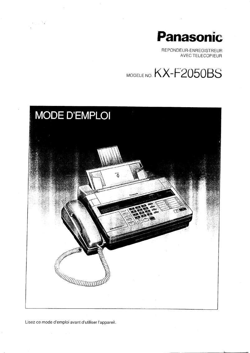 Page 1 of the manual User Manual Panasonic KX-F2050BS