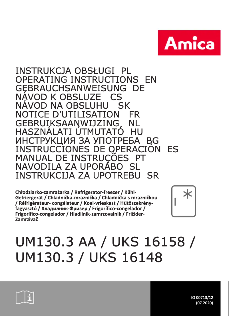 First page image of the manual for UKS 16158