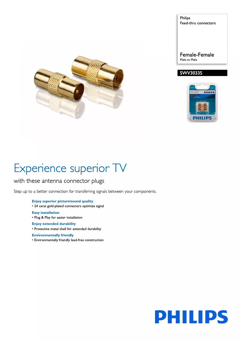 First page image of the manual for SWV3033S