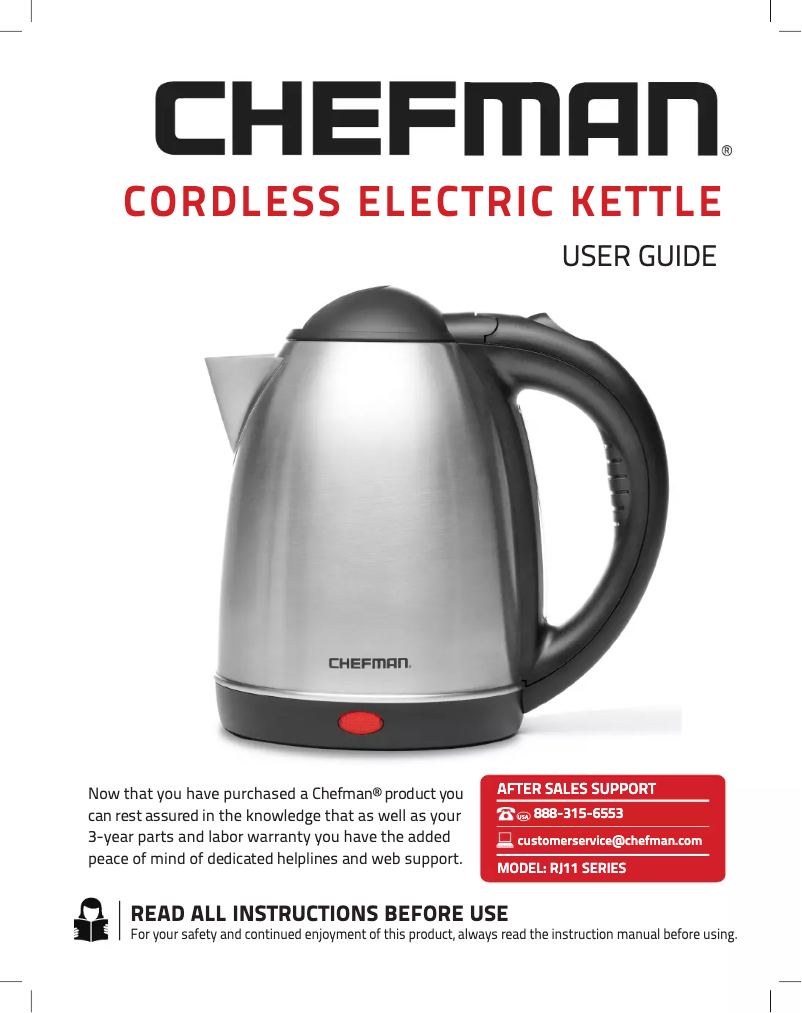 Page 1 of the manual User Manual Chefman RJ11-17