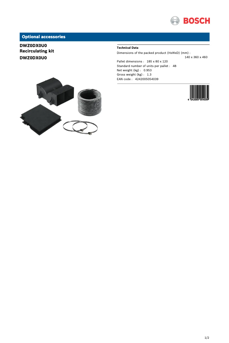 First page image of the manual for DWZ0DX0U0