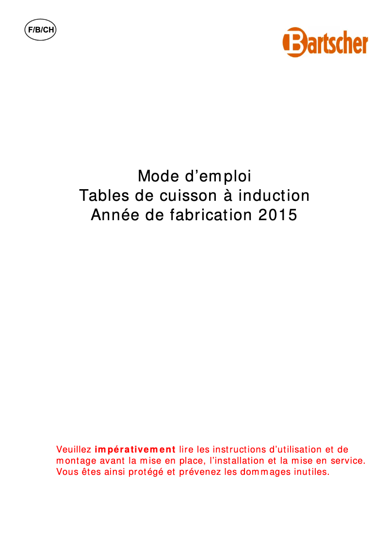 Page 1 of the manual User Manual Bartscher ZS-210