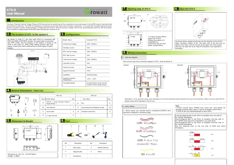 Image de la première page du manuel de l'appareil ATS-S
