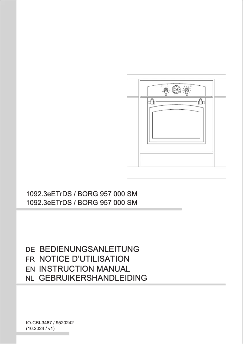 Page 1 of the manual User Manual Amica BORG 957 000 SM