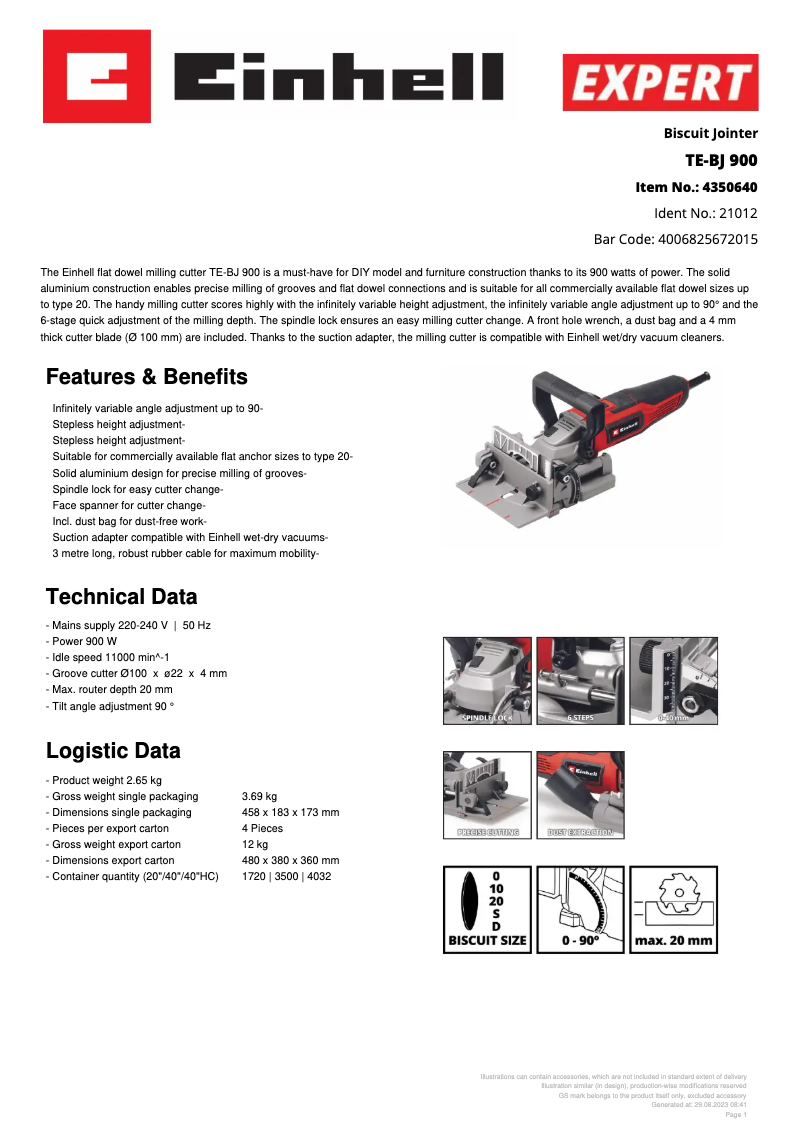First page image of the manual for TE-BJ 900