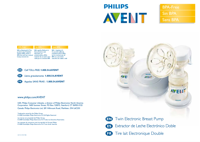 Page 1 of the manual User Manual Philips AVENT SCF304