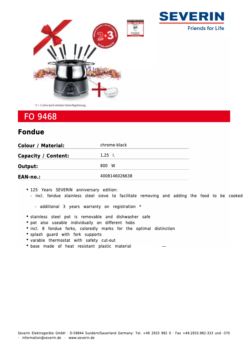 First page image of the manual for FO 9468