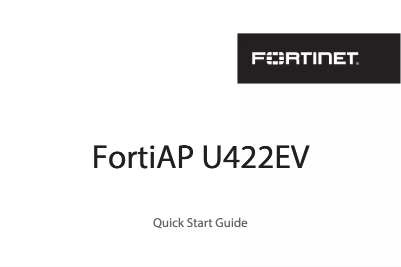 Page 1 of the manual User Manual Fortinet FortiAP U422EV
