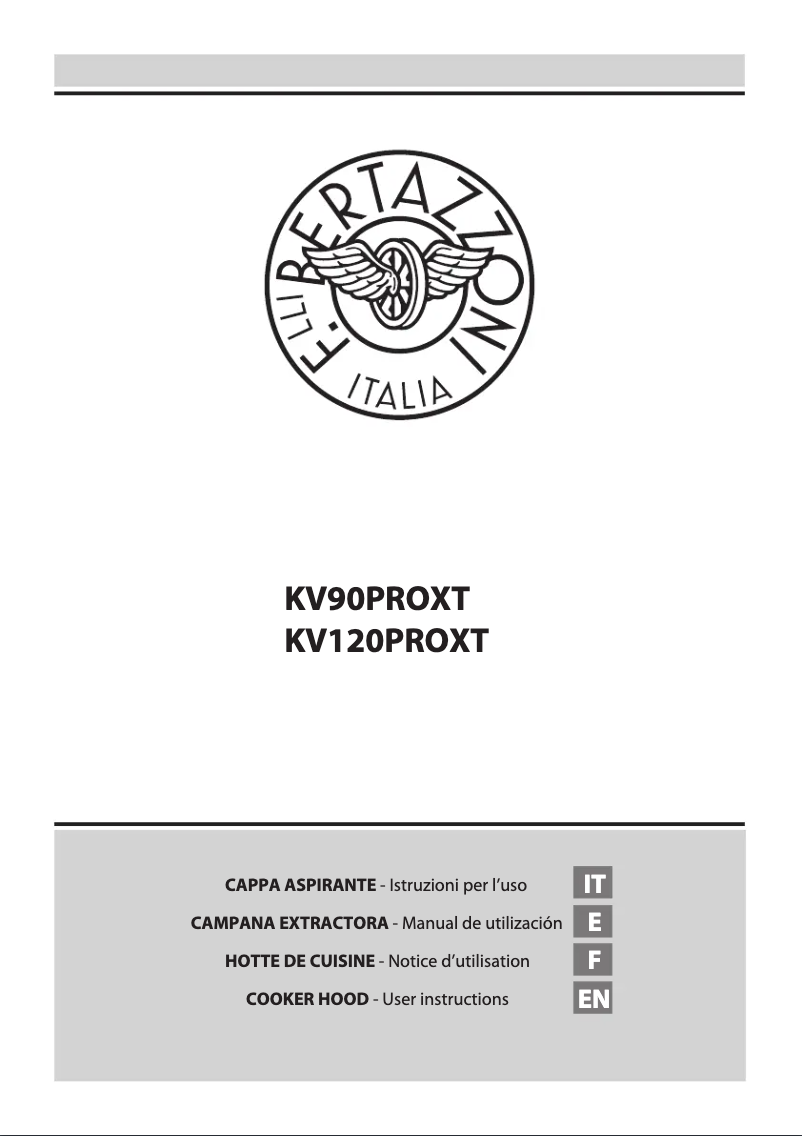 First page image of the manual for KV120PROXT
