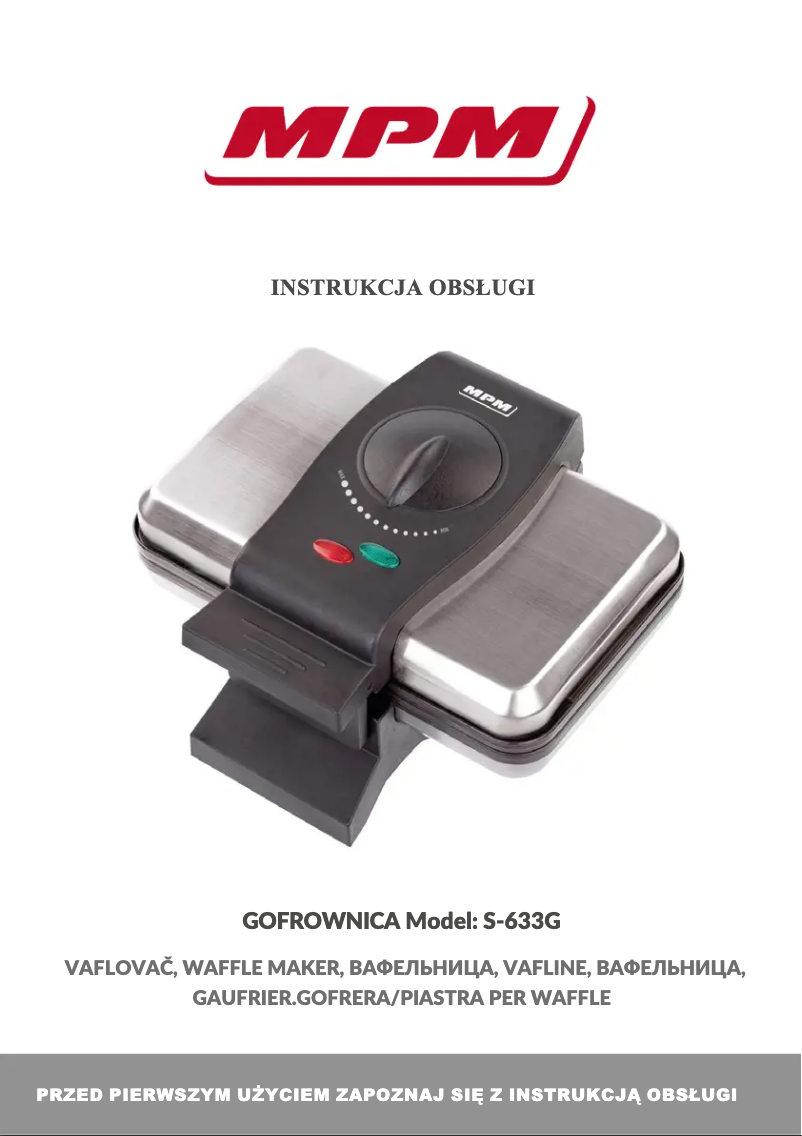 Page 1 of the manual User Manual MPM S-633G