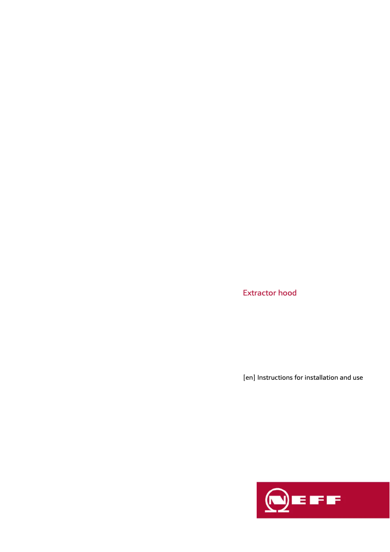 Page 1 of the manual Installation Guide Neff D62PBC0N0B