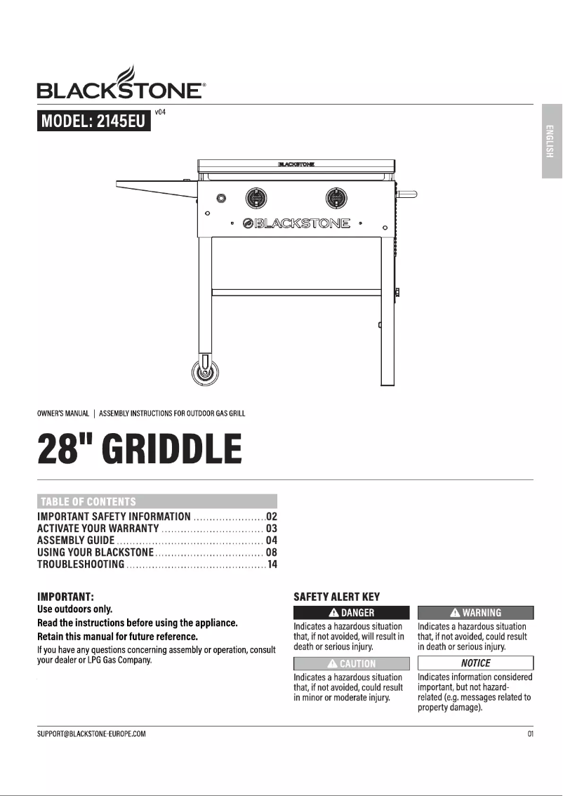 Page 1 of the manual User Manual Blackstone 2145EU