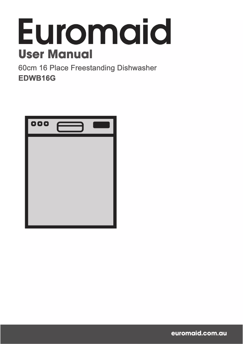 First page image of the manual for EDWB16G