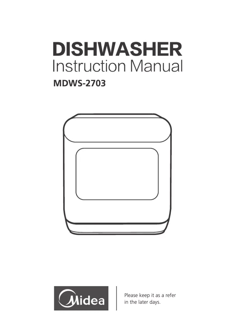 Page 1 of the manual User Manual Midea MDWS-2703