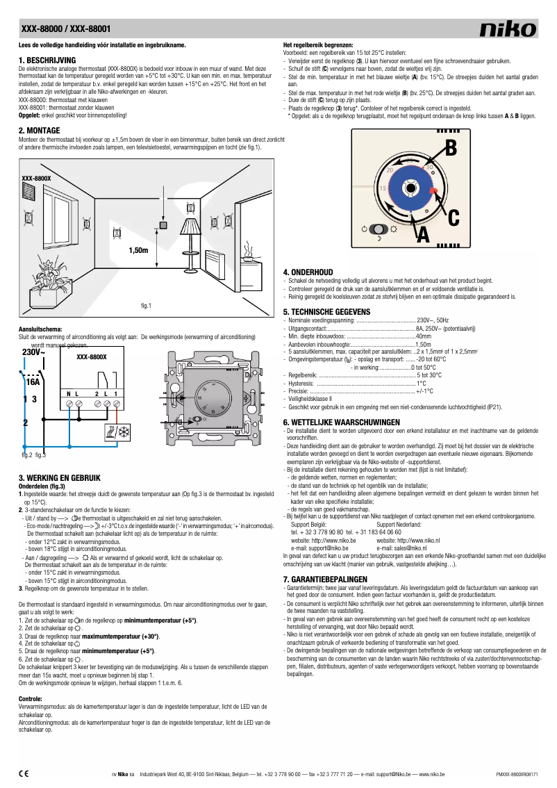 Page 1 of the manual User Manual Niko 88000