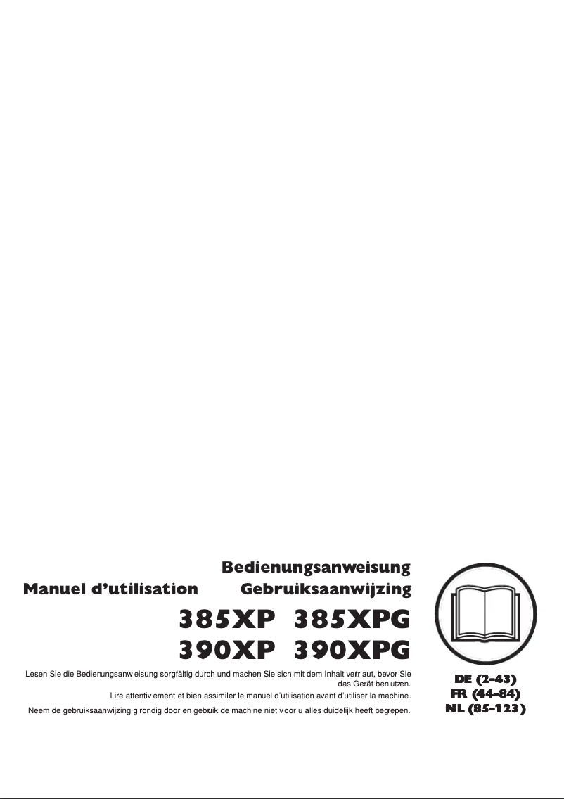 First page image of the manual for 385XP