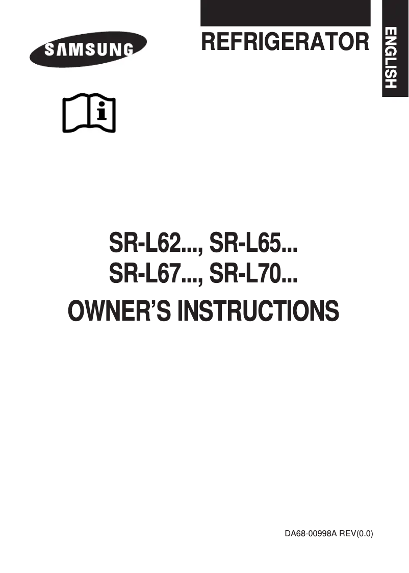 First page image of the manual for SRL629EVSS