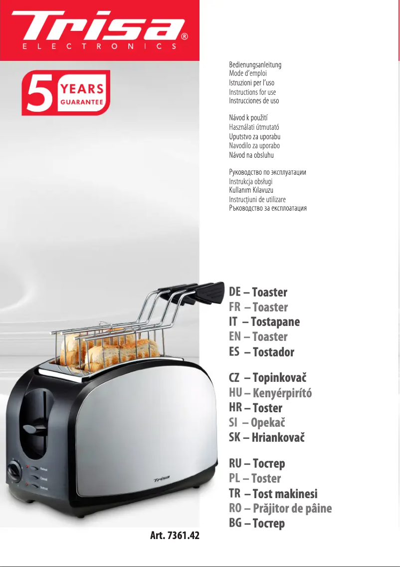 First page image of the manual for Crispy Snack 7361.42