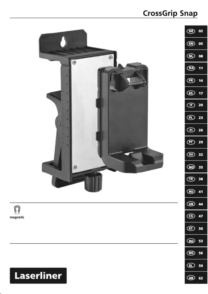 Page 1 of the manual User Manual Laserliner CrossGrip Snap