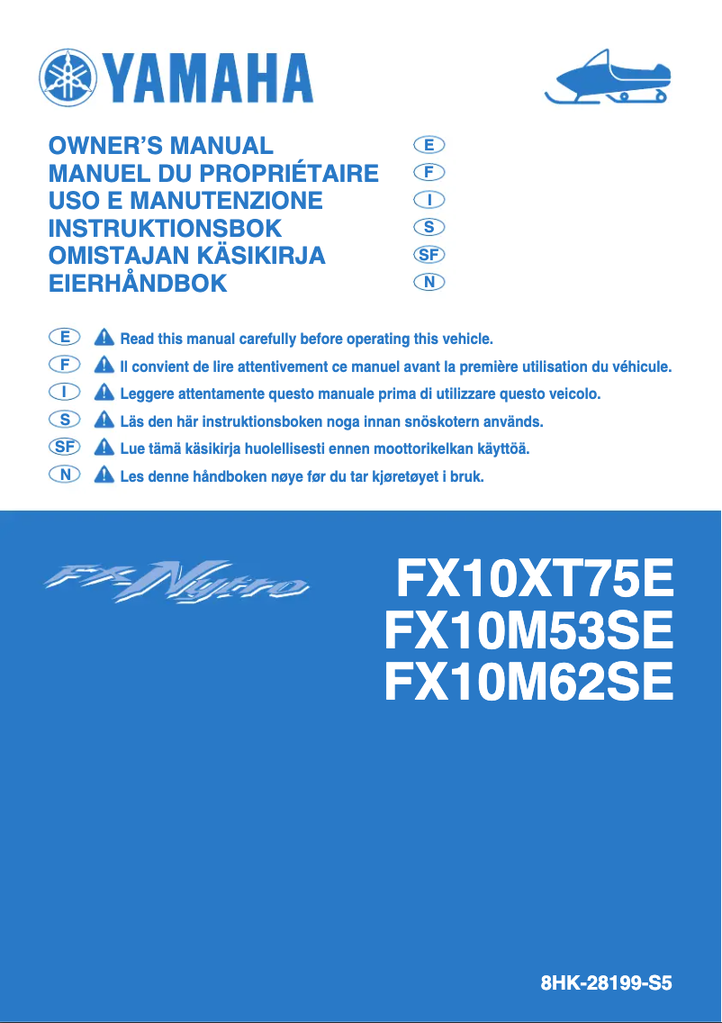 First page image of the manual for FX Nytro X-TX 75 (2014)