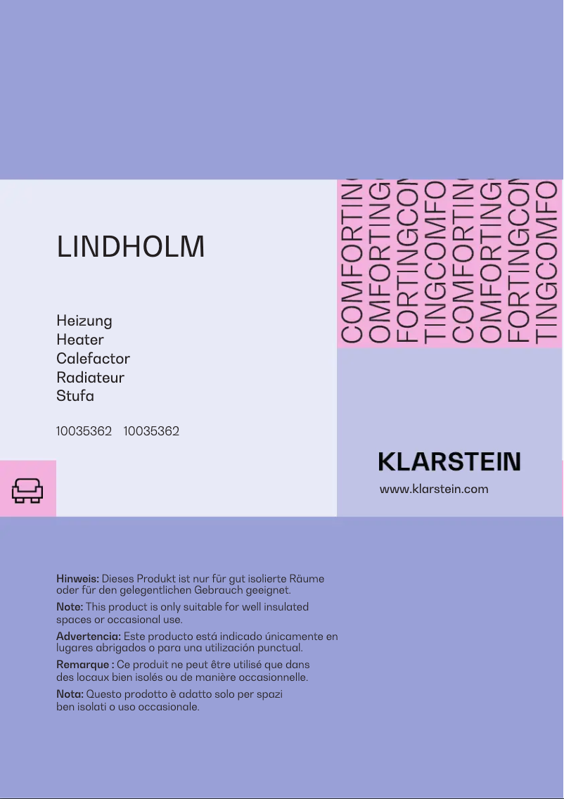 First page image of the manual for Lindholm