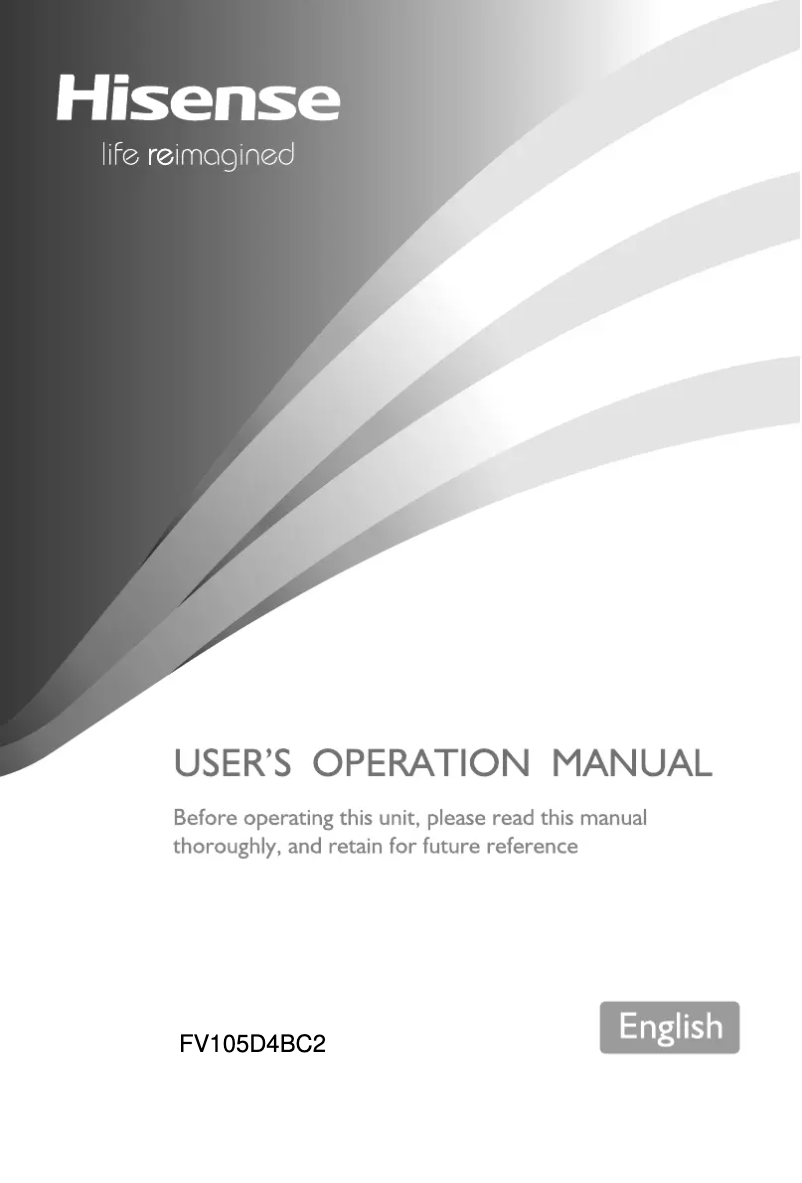 Page 1 of the manual User Manual Hisense FV105D4BC2