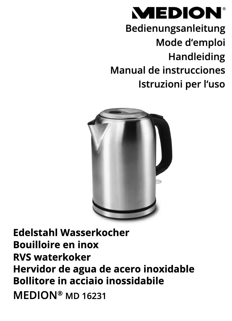 Page 1 of the manual User Manual Medion MD 16231