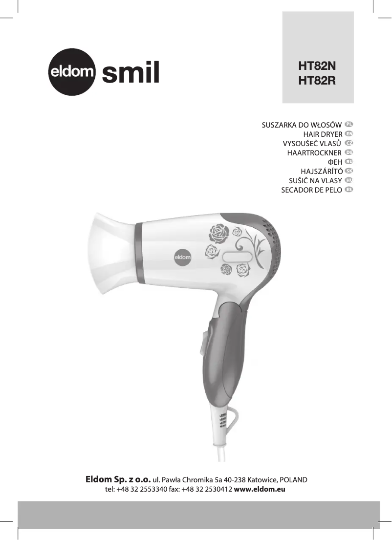 Page 1 of the manual User Manual Eldom Smil HT82N