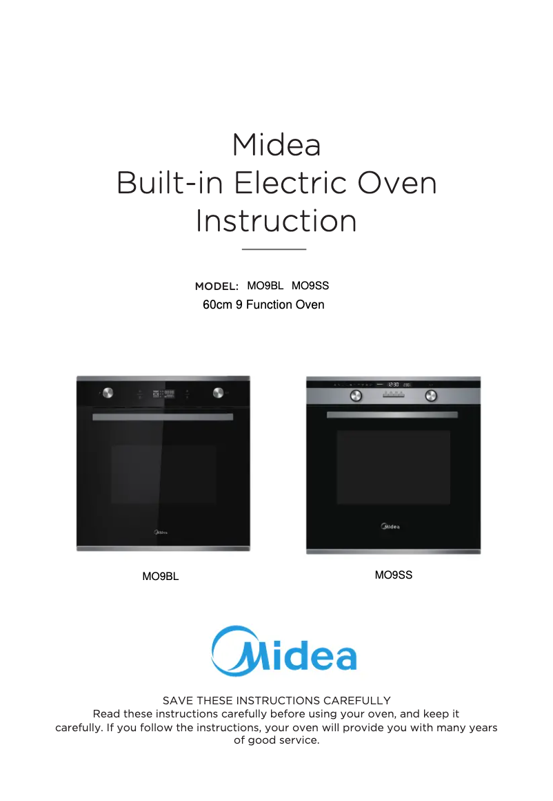 Page 1 of the manual User Manual Midea MO9BL