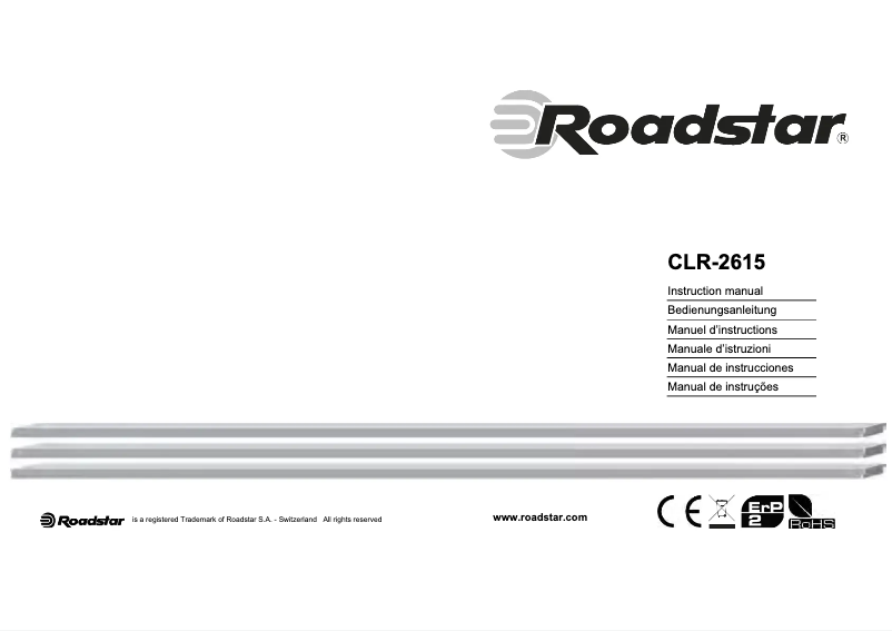 First page image of the manual for CLR-2615 NEW