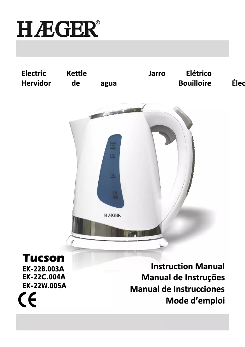 First page image of the manual for Tucson EK-22B.003A