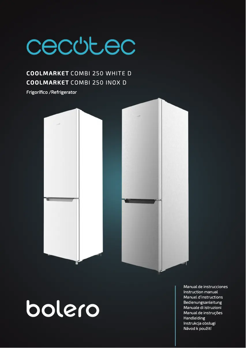 Page 1 de la notice Manuel utilisateur Cecotec Bolero Coolmarket Combi 250