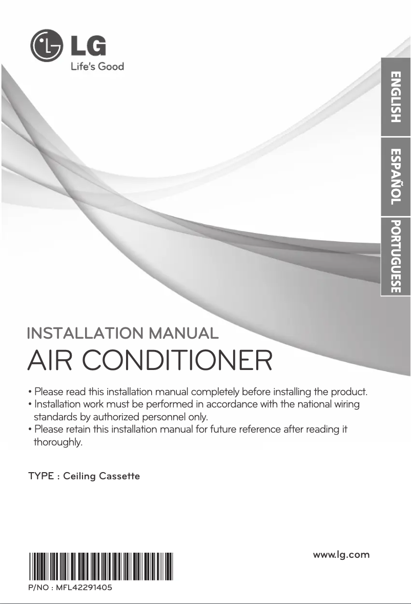 First page image of the manual for LTNC242PLE0