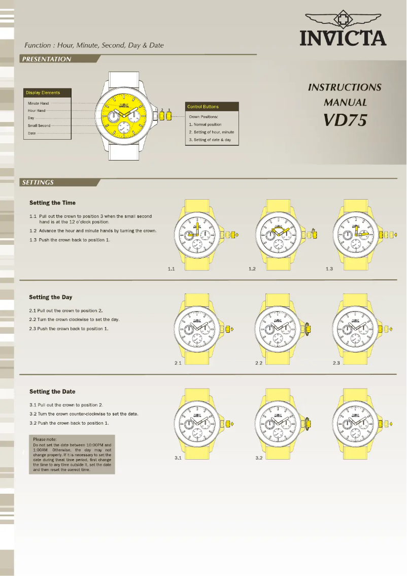 Page 1 of the manual User Manual Invicta Bolt 29358