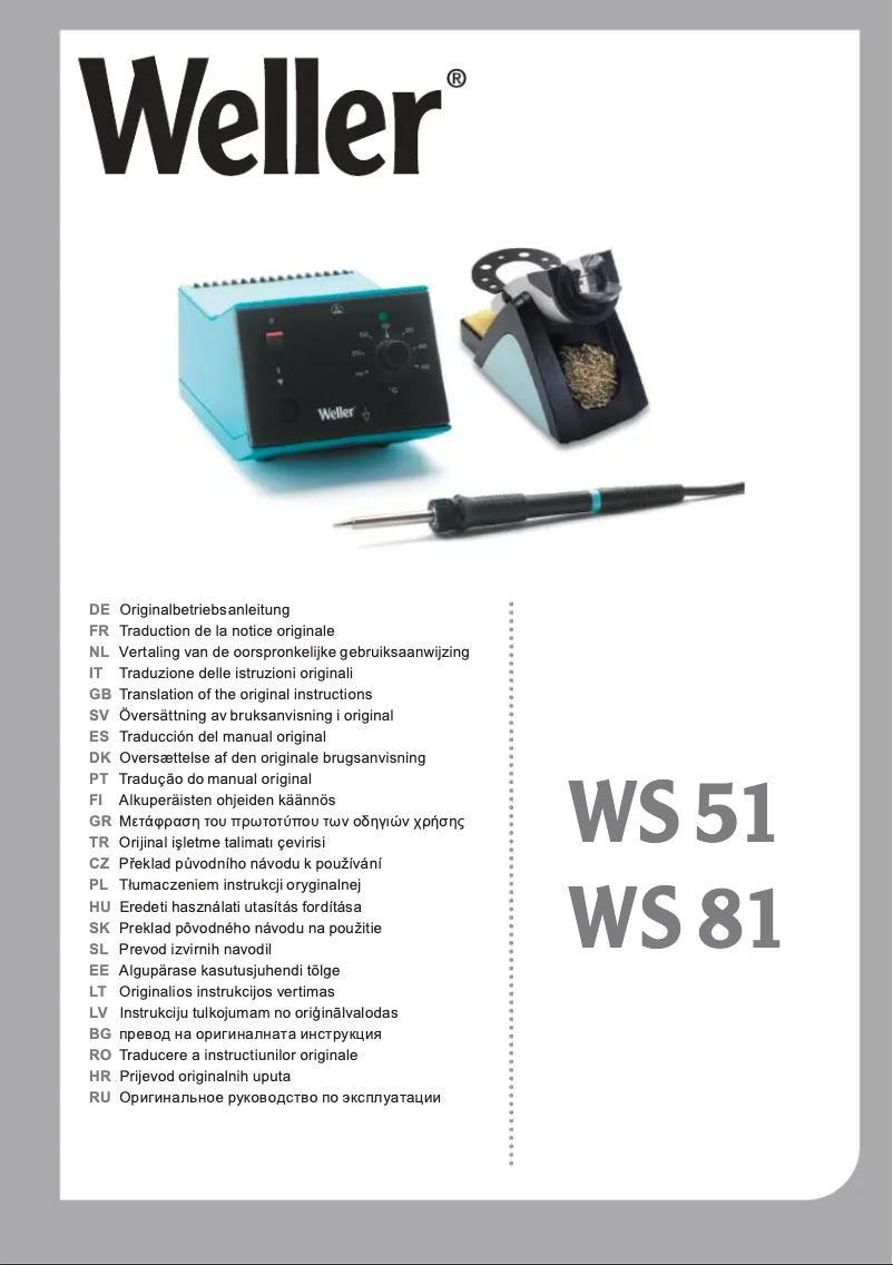 First page image of the manual for WS 81