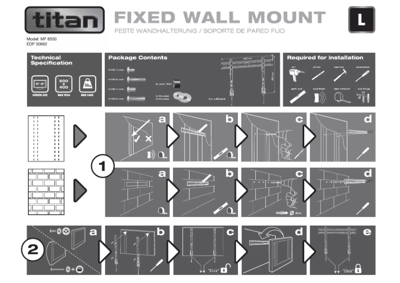Page 1 of the manual User Manual Titan MF 6550