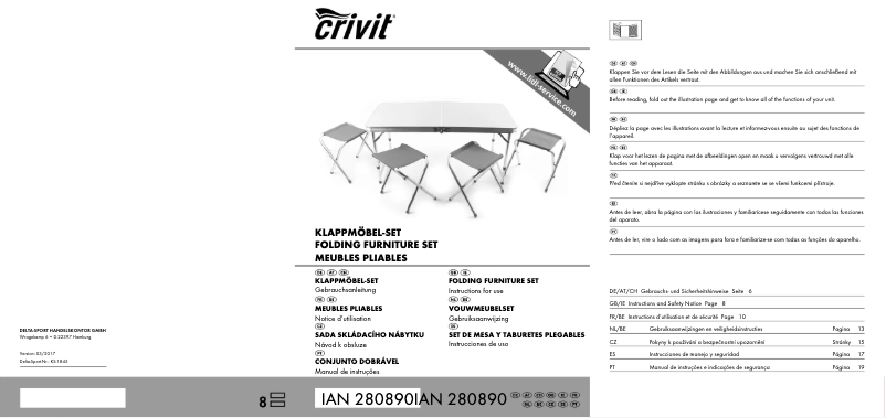 Page 1 de la notice Manuel utilisateur Crivit IAN 280890