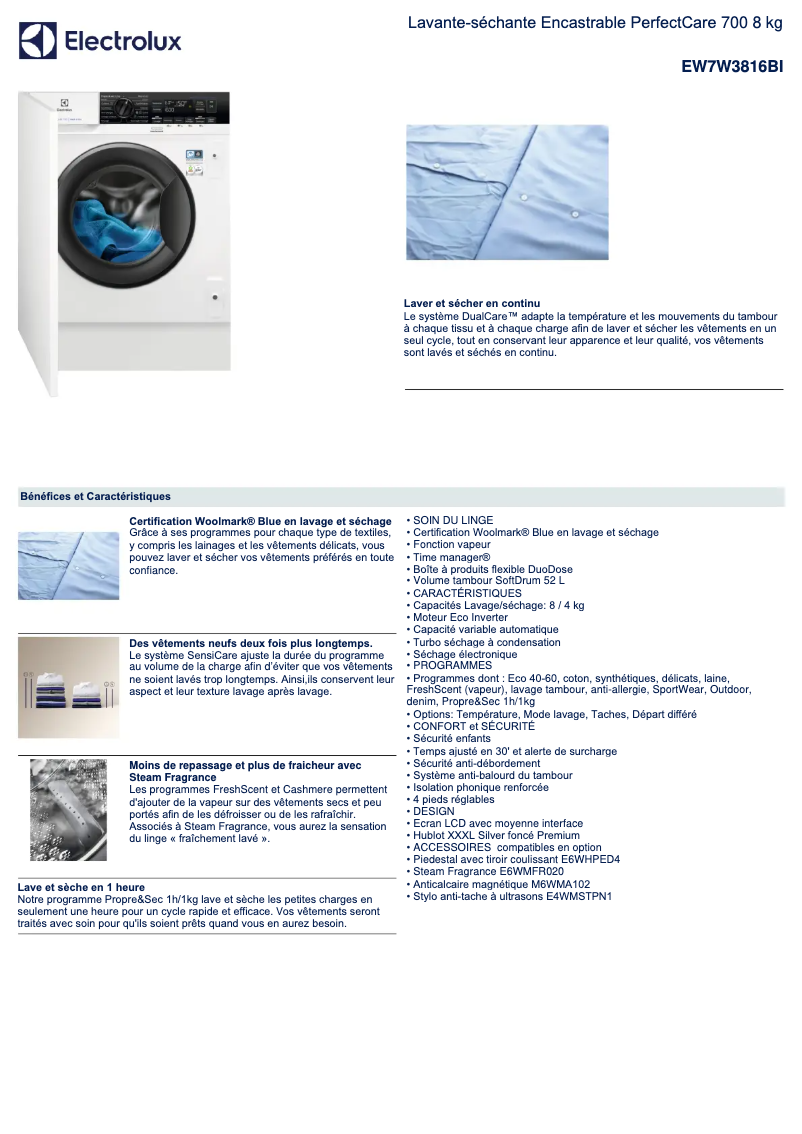 First page image of the manual for EW7W3816BI