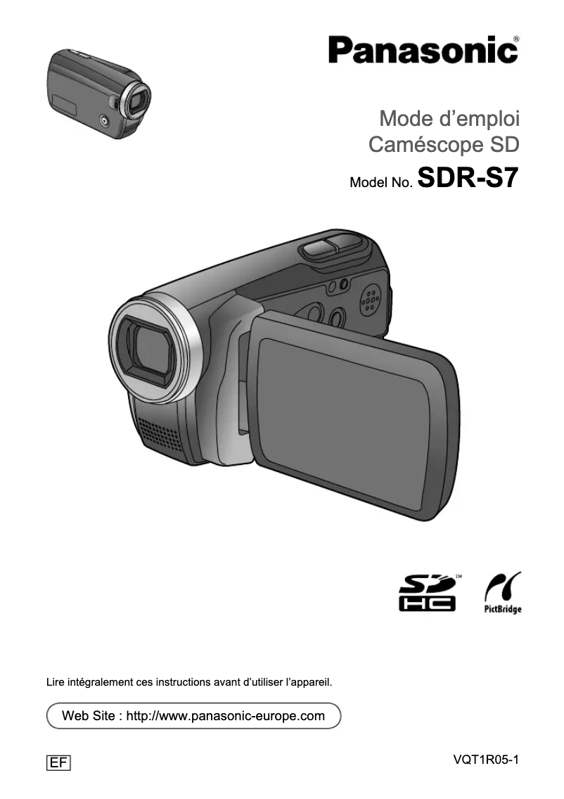 First page image of the manual for SDR-S7