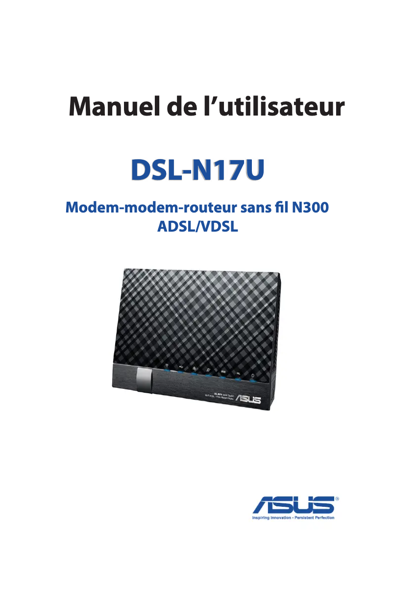 Page 1 of the manual User Manual Asus DSL-N17U